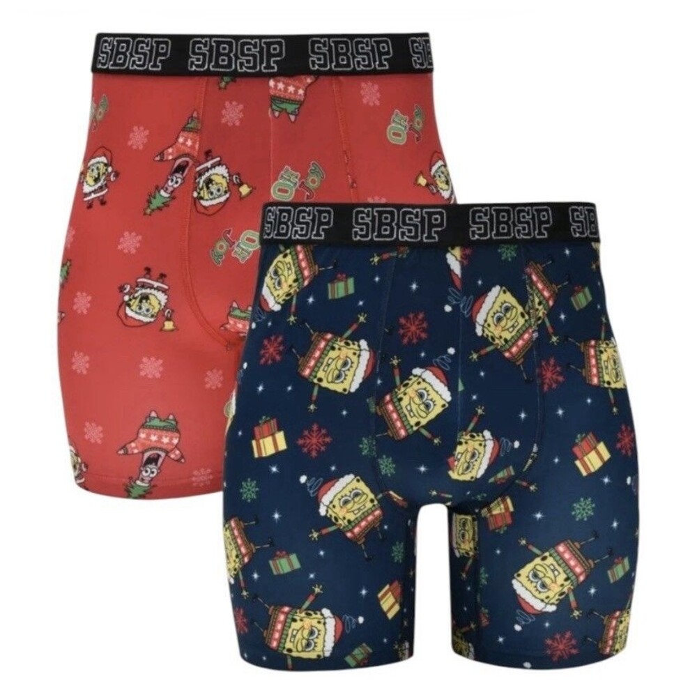 SpongeBob Men's 2-Pack Boxer Briefs X-Large